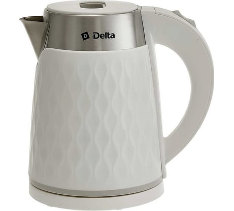 Чайник Delta DL-1111 пластик, двойная стенка, 1,7 л, 1500 Вт, белый Р1-00017805