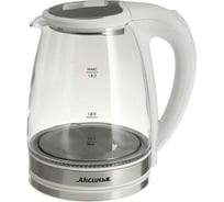 Чайник Аксинья КС-1021 корпус из жаропрочного стекла, 1,8 л, 1500 Вт, белый Р1-00016677