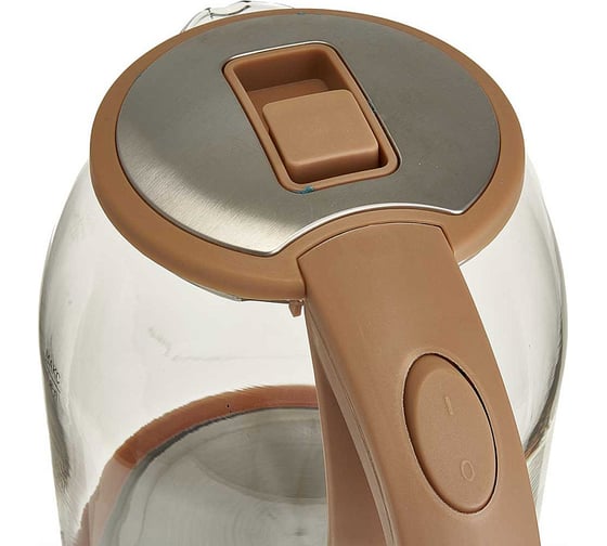 Чайник Аксинья КС-1018 корпус из жаропрочного стекла, 1,8 л, 1500 Вт, бежевый Р1-00016674