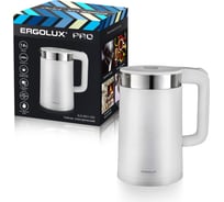 Чайник Ergolux Elx-ks11-c01 белый pro нержавеющая сталь/пластик, 1.8 л, 220-240 В, 2200 Вт 15329