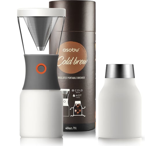 Портативная кофеварка Asobu Cold Brew 1 литр, белая KB900 White