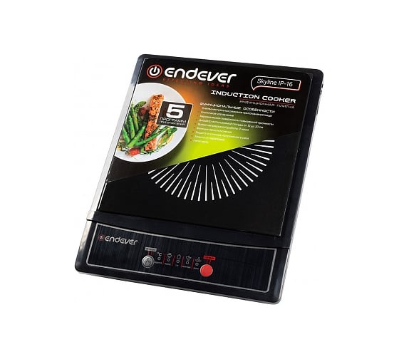 Электрическая индукционная плитка ENDEVER, дно посуды 12-20 см, Skyline IP-16
