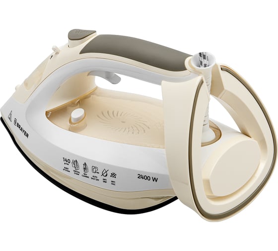 Паровой утюг BRAYER 4014BR 2400 Вт, 280 мл, 140 г/мин, керамическая подошва, антикапля, разбрызгиватель, самоочистка BR4014