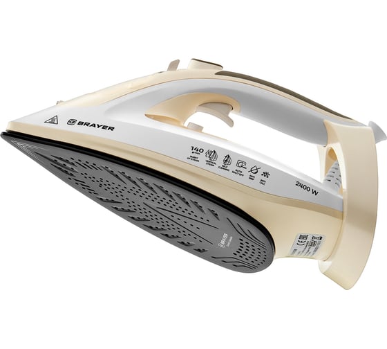 Паровой утюг BRAYER 4014BR 2400 Вт, 280 мл, 140 г/мин, керамическая подошва, антикапля, разбрызгиватель, самоочистка BR4014