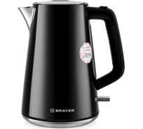 Электрический чайник BRAYER 1073BR STRIX, 2200 Вт, 1,7 л, стальной корпус, автоотключение при закипании BR1073