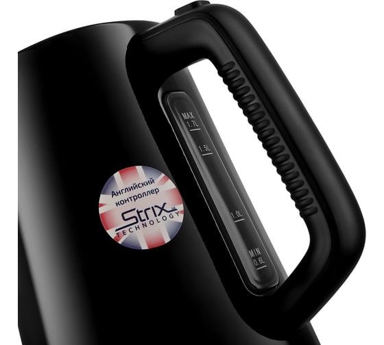 Электрический чайник BRAYER 1073BR STRIX, 2200 Вт, 1,7 л, стальной корпус, автоотключение при закипании BR1073