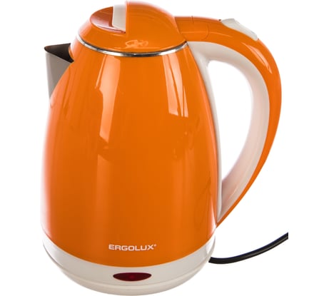 Чайник ERGOLUX ELX-KS07-С37 нержавеющая сталь/пластик, оранжево-белый ПРОМО 13955
