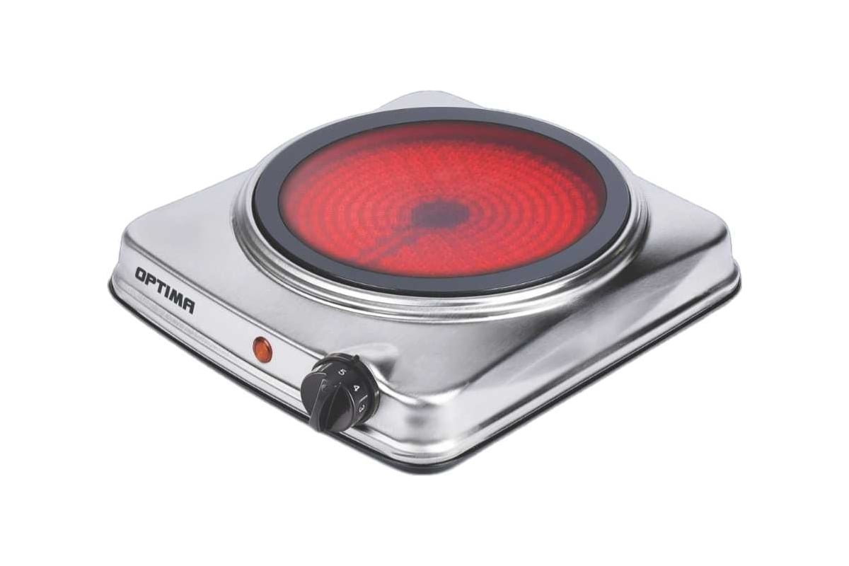 Электрическая инфракрасная плита OPTIMA OTC-112CS 1 стеклокерамическая ...
