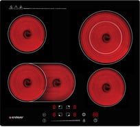 Электрическая стеклокерамическая варочная панель Endever Skyline DP-64 6600 Вт, черный, 4 конфорки 90442