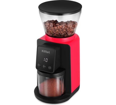 Кофемолка Kitfort черно-малиновый КТ-7208-1