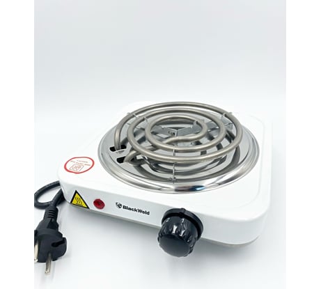 Электрическая плита BlackWeld спираль, с 1 конфоркой, белая 150003