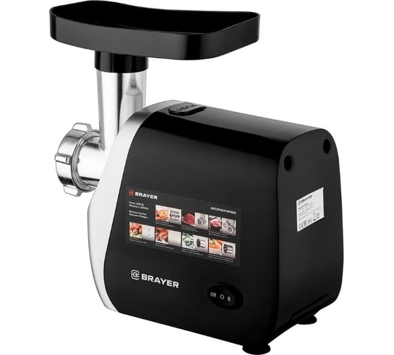 Мясорубка BRAYER 1608BR 2000 Вт, 3 диска, кеббе, насадка для овощей, драники, реверс, 2 кг/мин BR1608