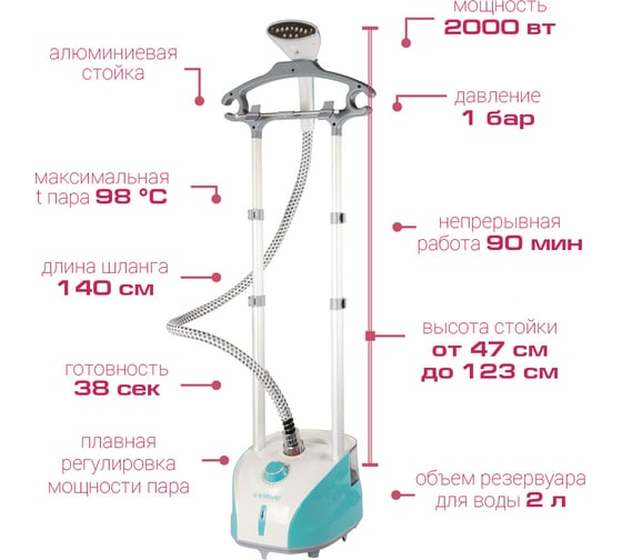 Отпариватель для одежды ENDEVER Odyssey мощность 2000 Вт Q-505 80883