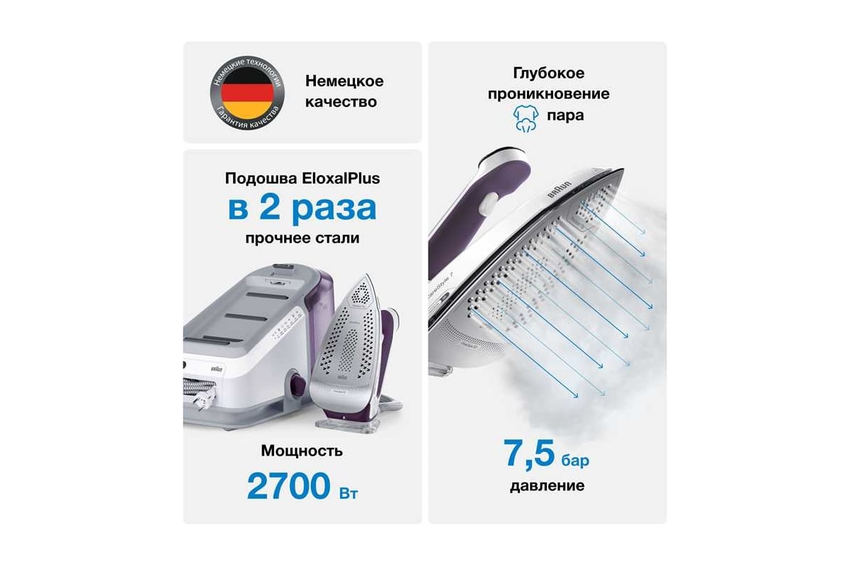 Парогенератор Braun CareStyle 7 Pro 12870020-IS7266VI SS 0128805003