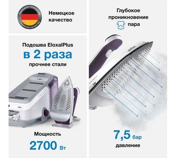 Парогенератор Braun CareStyle 7 Pro 12870020-IS7266VI SS 0128805003