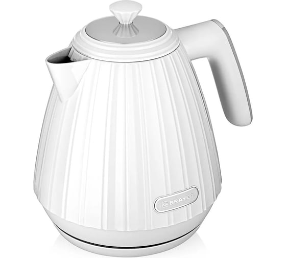 Электрический чайник BRAYER 1074BR-WH 2200 Вт, 1.7 л, пластиковый корпус, VNQ by STRIX, автоотключение BR1074WH