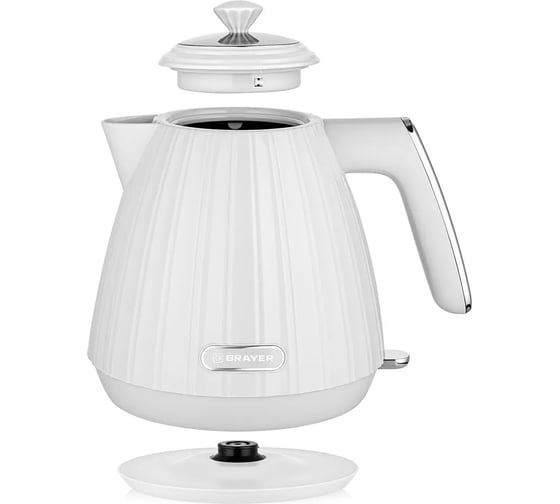 Электрический чайник BRAYER 1074BR-WH 2200 Вт, 1.7 л, пластиковый корпус, VNQ by STRIX, автоотключение BR1074WH