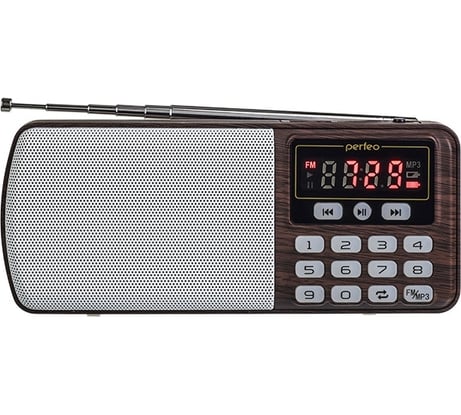 Цифровой радиоприемник Perfeo ЕГЕРЬ FM MP3 коричневый 30011232