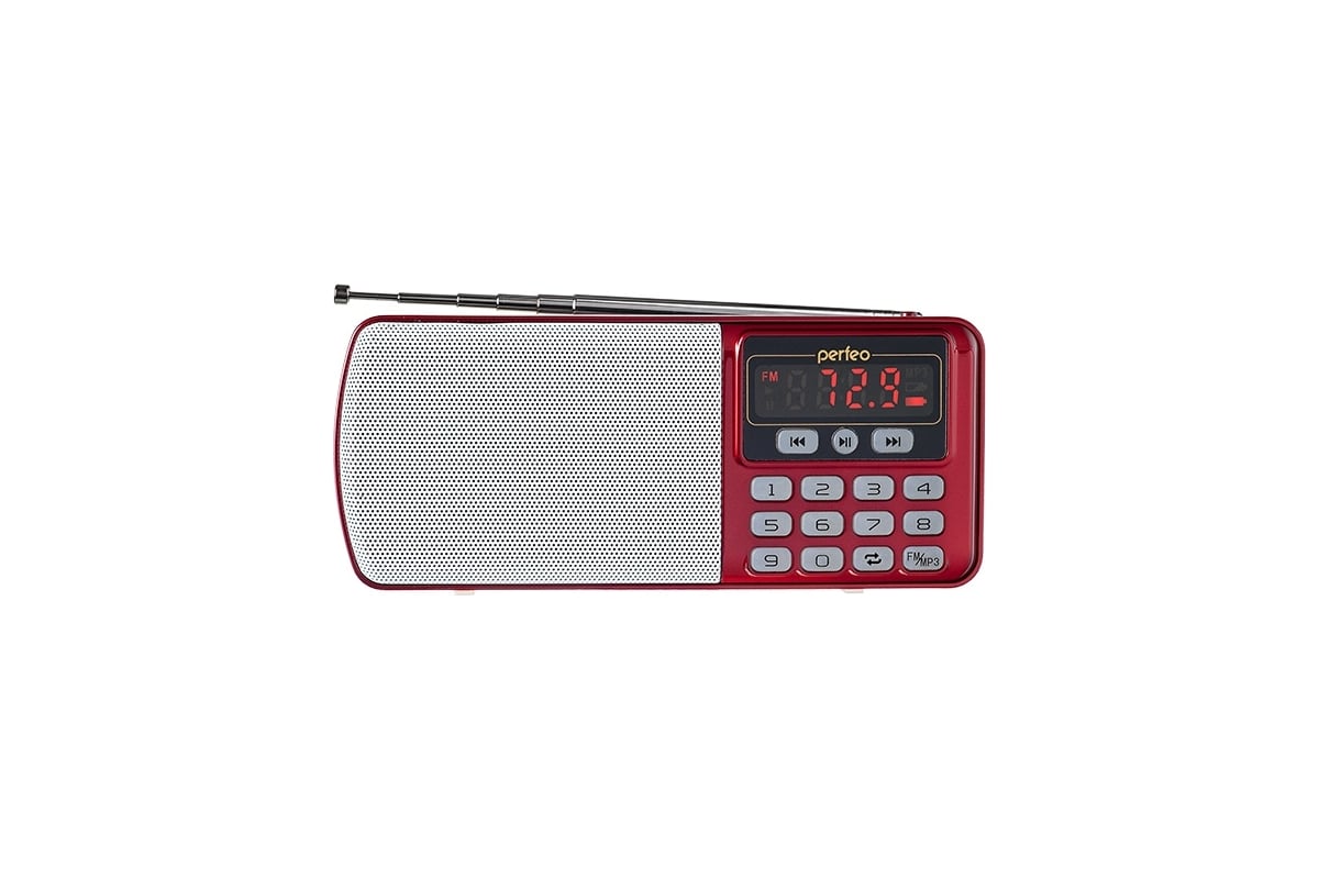 Цифровой радиоприемник Perfeo ЕГЕРЬ FM MP3 красный 30008714 - выгодная  цена, отзывы, характеристики, фото - купить в Москве и РФ