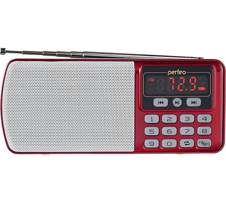 Цифровой радиоприемник Perfeo ЕГЕРЬ FM MP3 красный 30008714