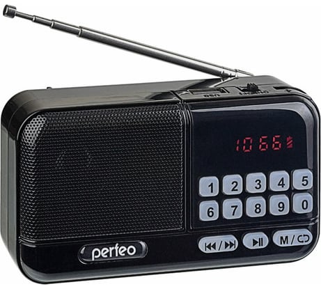 Цифровой радиоприемник Perfeo ASPEN FM MP3 черный 30013431