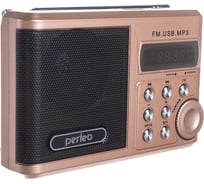 Мини аудио Perfeo Sound Ranger УКВ FM MP3 шампанское золото 30008712