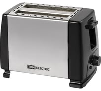 Тостер TDM ELECTRIC Утро, 700 Вт, 2 тоста, нержавеющая сталь, черный SQ4003-0002