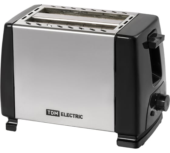 Тостер TDM ELECTRIC Утро, 700 Вт, 2 тоста, нержавеющая сталь, черный SQ4003-0002