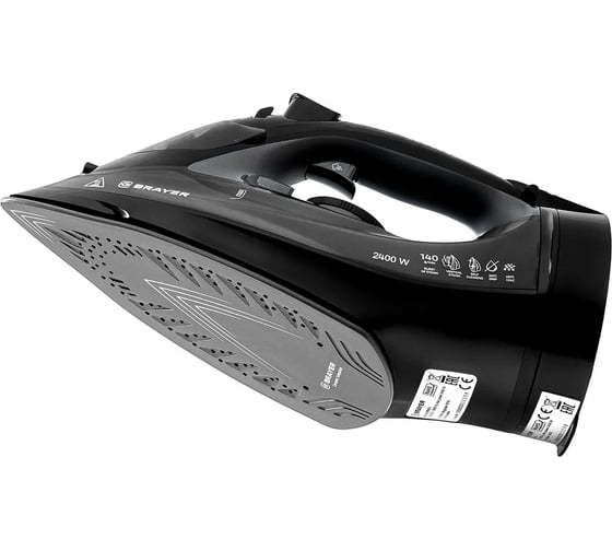 Утюг BRAYER 4015BR 2400 Вт, керамическая подошва, пар 140 г/мин, антикапля BR4015