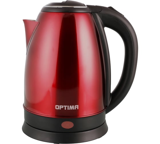 Чайник электрический Optima EK-1808SS 1.8л, поворот на 360 градусов, корп. из нерж. стали, красный 2002275 1