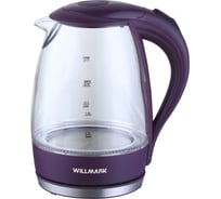 Чайник электрический Willmark WEK-1705GV 1.7л, фиолетовый, 2200 Вт 2000283