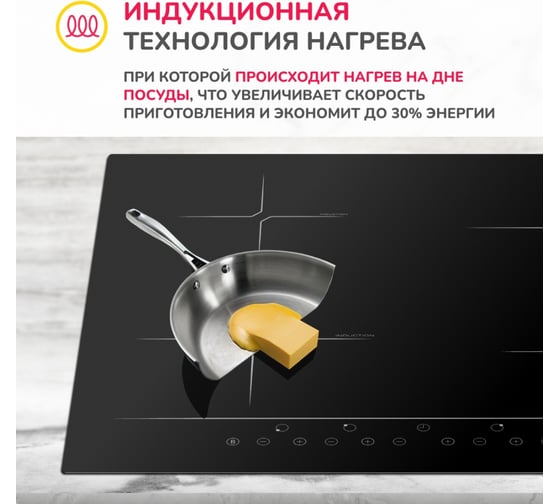 Варочная индукционная панель Simfer черная H60I74S001