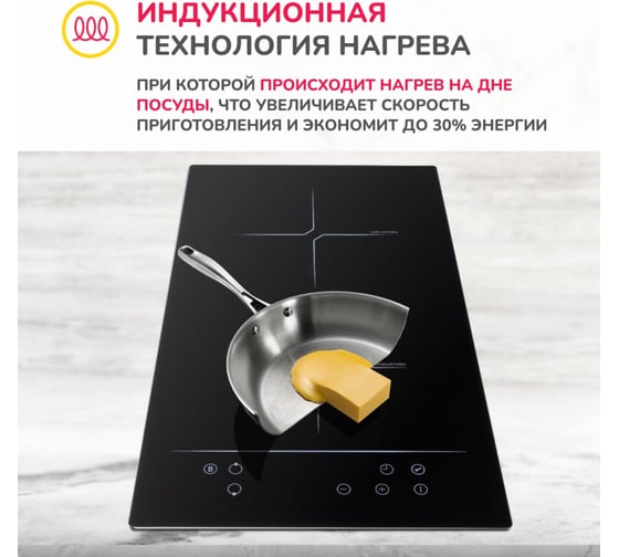 Варочная индукционная панель SImfer сенсорная, черная H30I72S002
