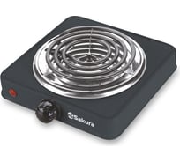 Электроплитка Sakura ПЭ-08В 1500Вт 150мм черн РТ-00042654
