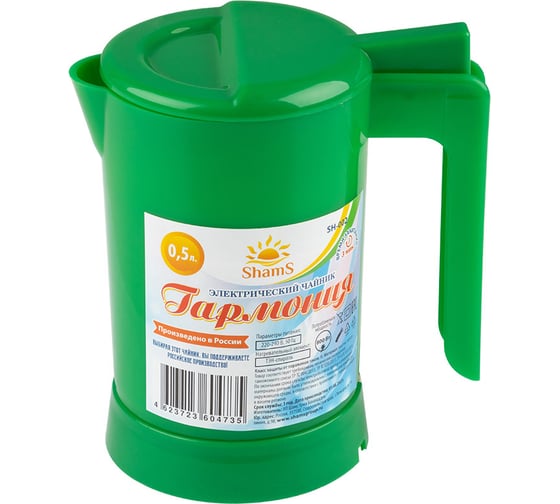 Электрический чайник ShamS Гармония SH-002 0.5 л, 800 Вт, зеленый 105480