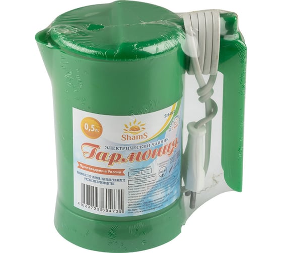 Электрический чайник ShamS Гармония SH-002 0.5 л, 800 Вт, зеленый 105480