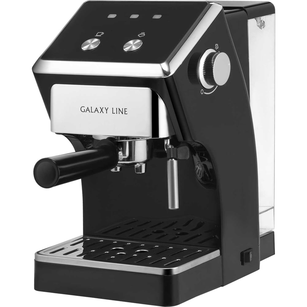 Кофеварка электрическая Galaxy LINE GL 0756 черная, 1500 Вт, 20 бар ...