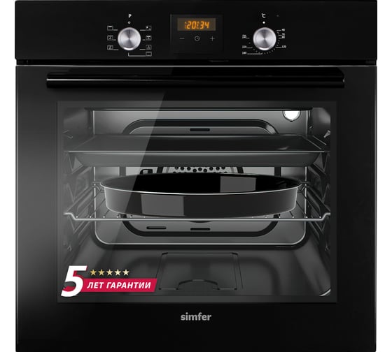 Электрический духовой шкаф SImfer 7 режимов работы, конвекция B6EB56024