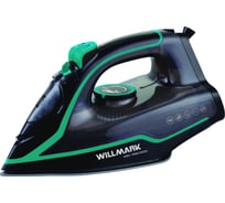 Утюг Willmark SI-2467CBP 2400 Вт, керамическая подошва, 280 мл, самоочистка, паровой удар, шнур 2,1 м, NEW черно-бирюзовый 2000668