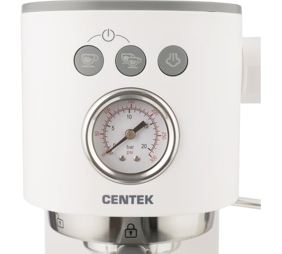 Кофеварка Centek 3в1, эспрессо, 20 бар, капучино + латте, 1200 мл, 1350 Вт, LED кнопки CT-1168