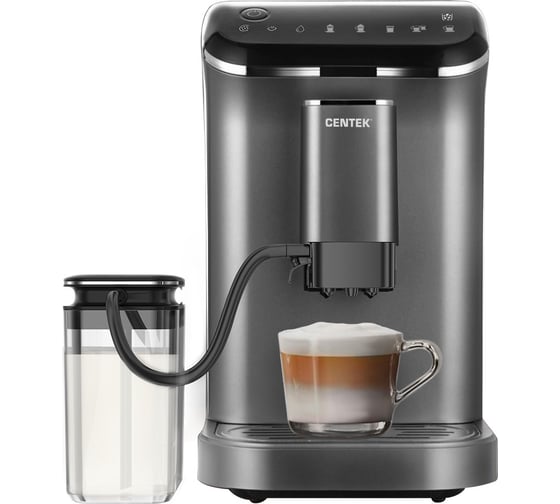 Кофемашина Centek 4в1, 20 бар, 1550 Вт, 1.5 л/0.75 л, автопомол 200 г, регулируемый диспенсер 85-115 мм CT-1190