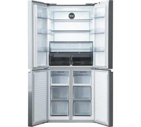 Холодильник Centek NF Beige Glass total 415 л (148 л/267 л), стекло, 4 двери CT-1744 Beige