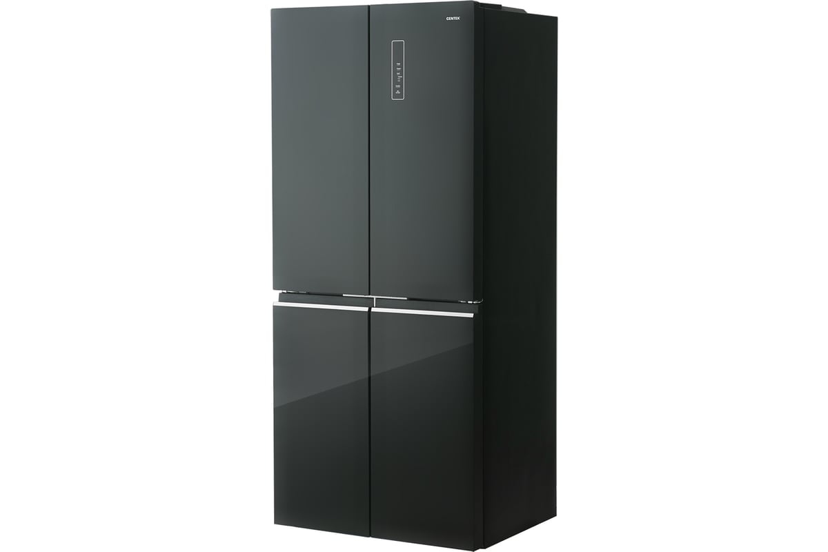 Холодильник Centek NF Black Glass total 415 л (148 л/267 л), стекло, 4  двери CT-1744 Black