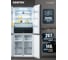 Холодильник Centek NF Gray Glass total 415 л (148 л/267 л), стекло, 4 двери CT-1744 Gray 3