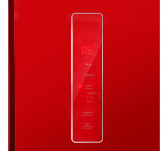 Холодильник Centek NF Red Glass total 415 л (148 л/267 л), стекло, 4 двери CT-1744 Red
