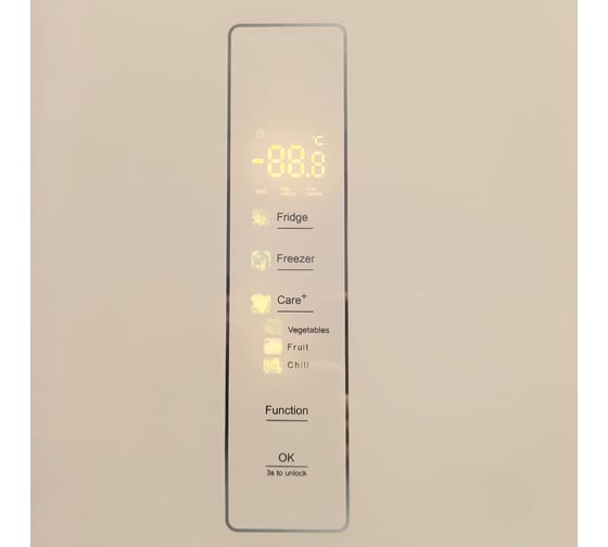 Холодильник Centek Beige Glass total NF 503 л (186 л/317 л), стекло, 4 двери CT-1745 Beige