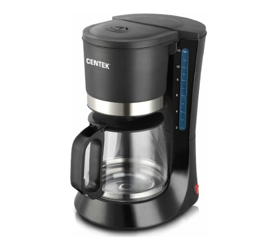 Кофеварка Centek Black, капельная, 680Вт, 1200мл, капля стоп, съёмный фильтр, подогрев CT-1141 Black
