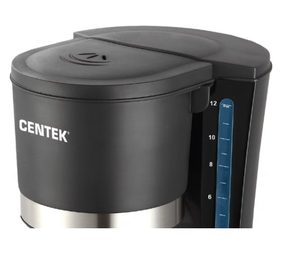 Кофеварка Centek Black, капельная, 680Вт, 1200мл, капля стоп, съёмный фильтр, подогрев CT-1141 Black