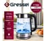 Электрический чайник Gressel 2200 Вт, 1.7 л, STRIX-контроллер, подсветка, защита от перегрева, серебристый GRK-1107 12