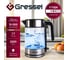 Электрический чайник Gressel 2200 Вт, 1.7 л, STRIX-контроллер, подсветка, защита от перегрева, серебристый GRK-1105 17